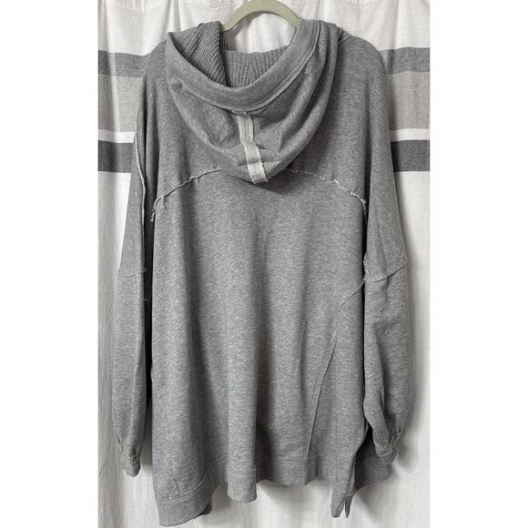 NWT Free People We the Free Hoodie Oversized Grey Size XL *No Drawstring* - Picture 4 of 14